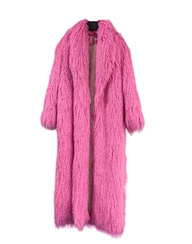 Women's Fluffy Faux Fur Long Overcoat Winter Spring Warm Outwear Parka Coat