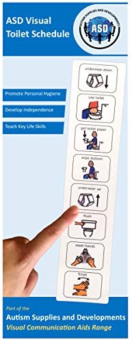 Plastic Visual ASD Toilet Schedule (Picture Communication Symbols)