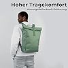 Johnny Urban Rolltop Rucksack Damen & Herren Sage Green - Robin Large - Tagesrucksack mit 16 Zoll Laptopfach - Recyceltes PET - 18-22L - Wasserabweisend #5