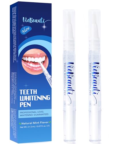 Image of VieBeauti Teeth Whitening Pen (2 Pcs), 20+ Uses, Effective, Painless, No Sensitivity, Travel-Friendly, Easy to Use, Beautiful White Smile, Mint Flavor
