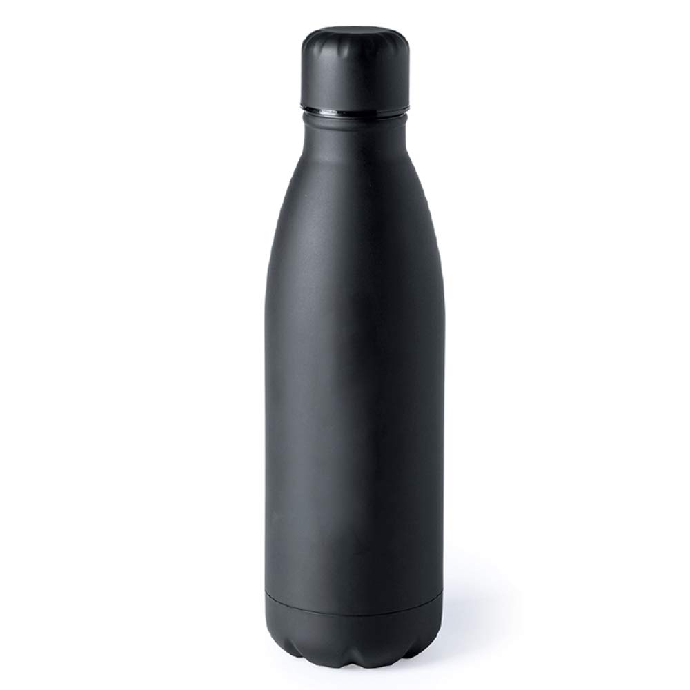 eBuyGB Metal Water Bottle 790ml Stainless Steel Leakproof Drinks Bottle Reusable BPA Free Matt Water Bottles - Travel Cup for School, Gym, Outdoor, Yoga & Sports - Black (Pack of 10) โ image 1