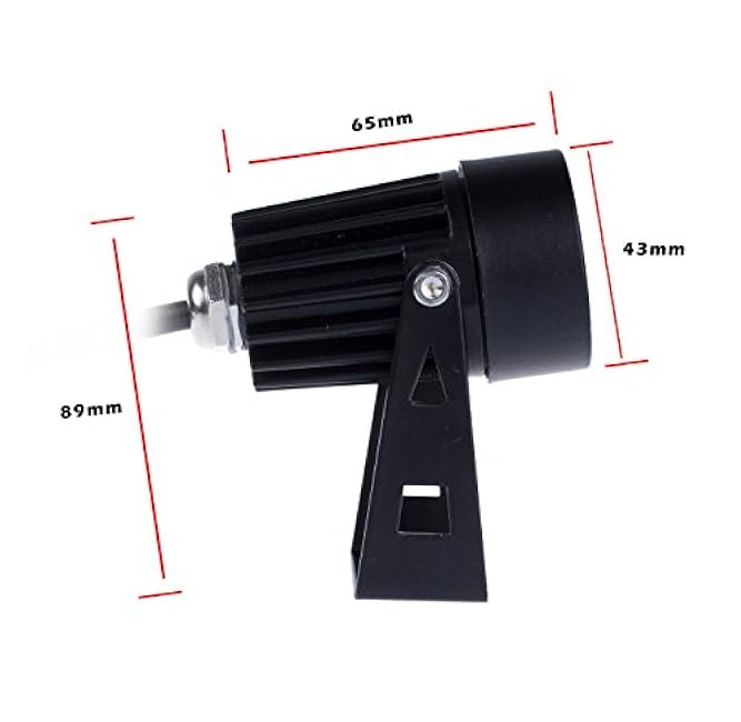 LemonBest? Outdoor LED Landscape Up Down Light Spotlight Low Voltage 12V for Yard Step Lawn Lighting (Cool White)