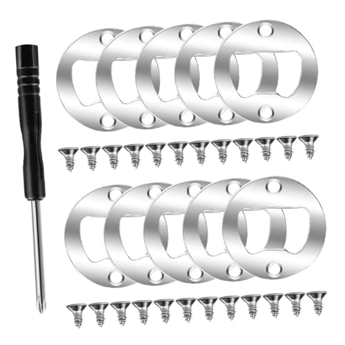 BESPORTBLE Kit Accesorios para Fabricación de Abridores de Botellas Redondos Tornillos y Destornillador para DIY Resistente y Antioxidante para Cervezas y Envases