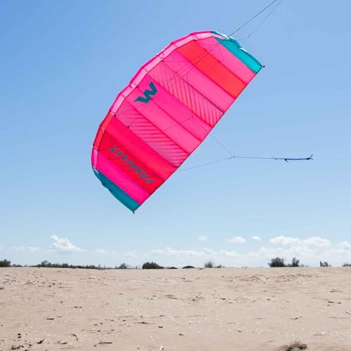 Cerf-volant pilotable 2 lignes Wolkenstürmer Paraflex Basic 1.7 rose en polyester ripstop 70D