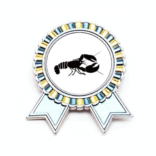 Broche crevette en métal pour personnaliser vos vestes