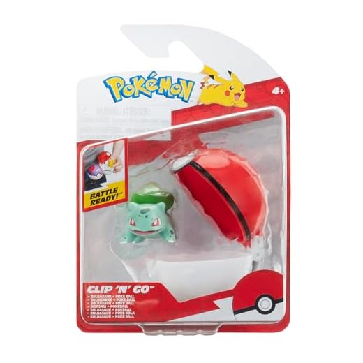 Pokémon Clip'n'Go Poké Ball Bulbasaur Juguete, Multicolor (Jazwares PKW3634)