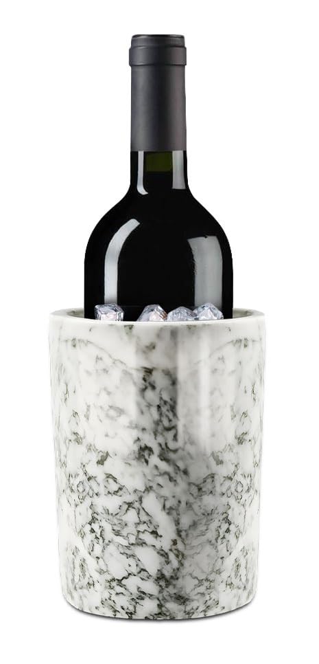 Refroidisseur de bouteille de vin et de champagne en marbre gris