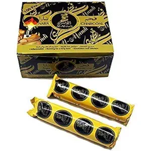 PUFF SMART Al Afandi Polo Pack of 10 Roll Odourless Hookah Coal (100 Round Coals)