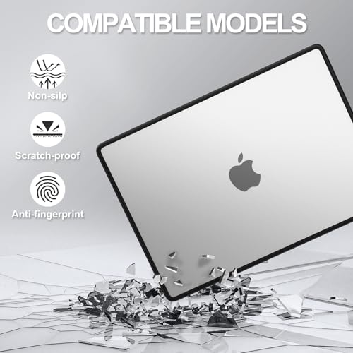 Image of AKIT Case for MacBook Air 15 Inch M5 M4 M3 M2 Chip 2026-2023, Clear | A3448 A3241 A3114 A2941,3 in 1 Kit,[Anti-Cracking] Scratches&Fingerprints Resistant TPU Bumper Shell,Work,Study,Vacation