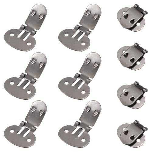 PATIKIL 19mm x 31mm Clips para Zapatos, 10 Piezas Clips Planos en Blanco para Zapatos Suministros para Zapatos Adornos para Proyectos de Manualidades DIY Decoración de Zapatos Negro