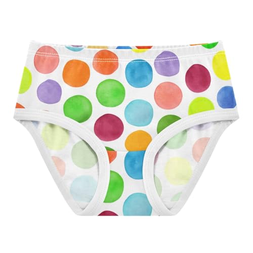 Girls Underwear Toddler 2t Cotton Panties Little Girl Designer Briefs Undies Kids Colorful Painted Dots White