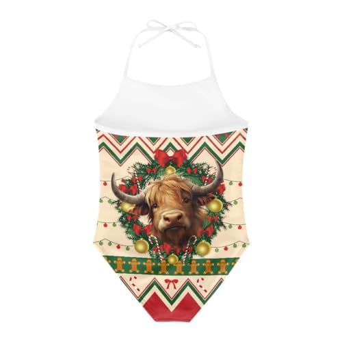 Image of Christmas One-Piece Swimsuits Beach Swimwear Bathing Suit for 3-10 Years Girls