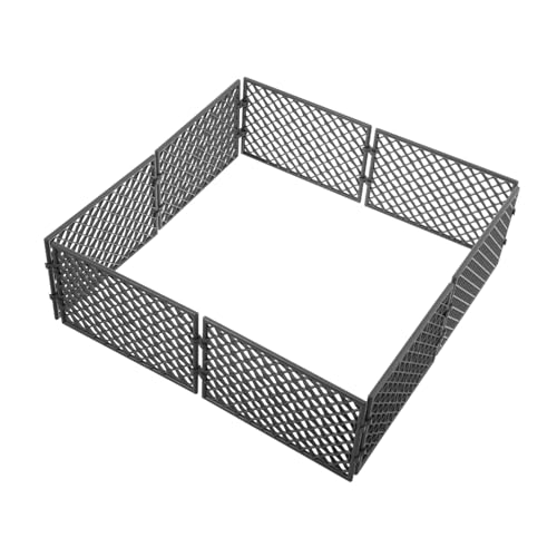 BESTonZON 8piezas Malla De Alambre Protectora De Plástico Valla De Prisión Miniatura para Micropaisajismo Decoración De De Valla Escenario De Construcción De Bloques