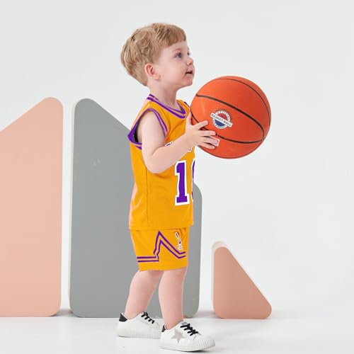 Image of Volunboy Kids Sports Shorts Sets Boys Jerseys Tracksuit 2 Piece Basketball Performance Tank Top and Mesh Shorts Set