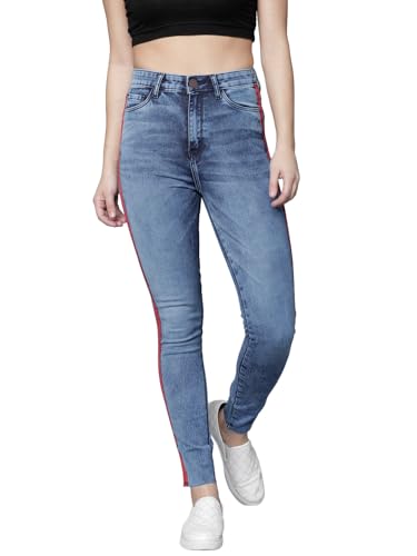 Image of Tokyo Talkies Women's Super Skinny Fit Regular Jeans | Stretchable Mid-Rise Jeans Pant