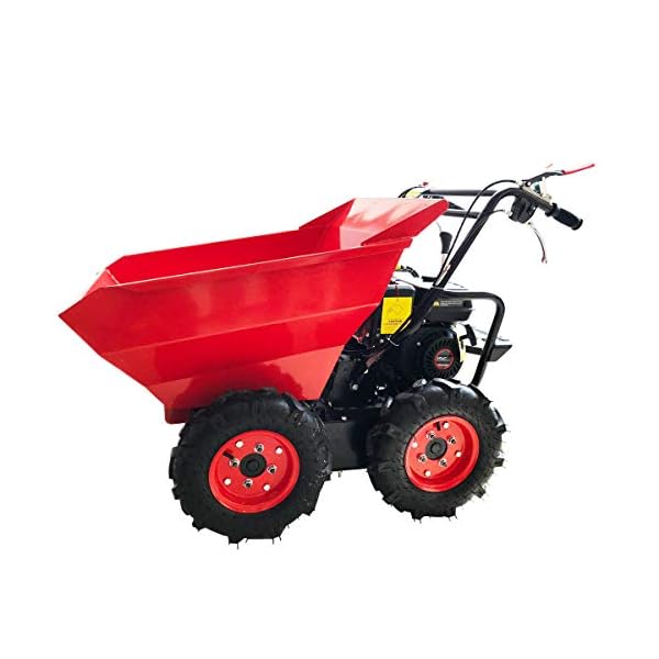 BRAST Benzin Muldenkipper Mini-Dumper Motor-Schubkarre Dumper Radlader 4,8kw/6,5PS Allradantrieb 300 kg Traglast – Bild 8