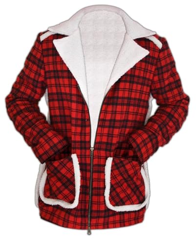 Ryan Reynolds Red Shearling Deadpool Jacket2