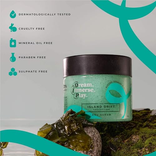 Image of Dream. Immerse. Play Island Drift - Gel Scrub - Marine Seaweed & Algae - Removes Blackheads + Exfoliating - For Varied Skin Types