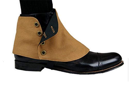 Historical Emporium Men's Premium Cotton Canvas Button Spats3