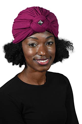 Turbans for Women with Twist/knot Front and Silver Stud