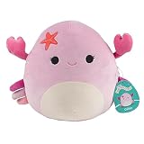 Squishmallows Original 10-Inch Cailey The Pink Crab - Official Jazwares Plush - Collectible Soft Squishy Stuffed Animal Toy - Gift for Kids, Girls & Boys - Add to Your Squad
