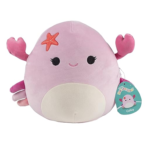 Squishmallow 10 po Cailey le crabe rose