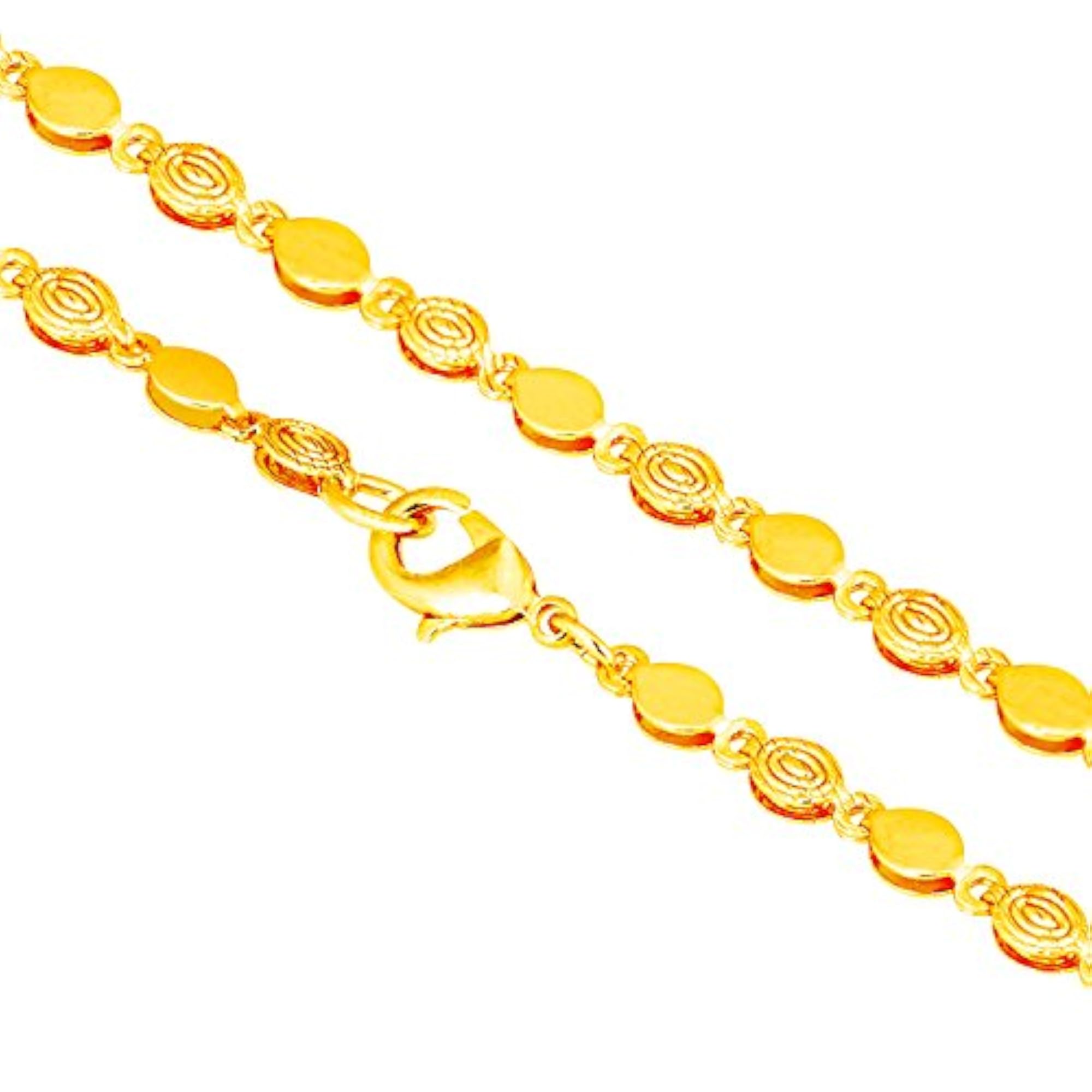 24K Gold Plated Link Necklace Combo Gift Pack of 2