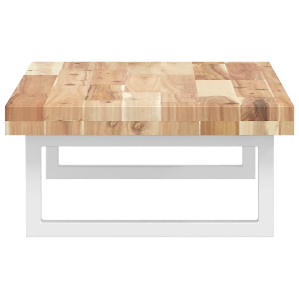 Regał pod umywalkę, montaż ścienny, ze stali i litego drewna akacjowego, 80 x 40 cm, zajmujący mało miejsca mebel łazienkowy z półką na ręczniki, kosmetyki, syfon i umywalkę