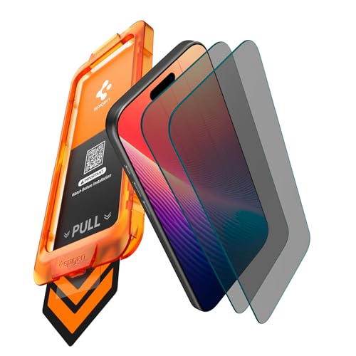 Image of Spigen AlignMaster S Privacy Tempered Glass Screen Protector Guard for iPhone Air [2 Pack]