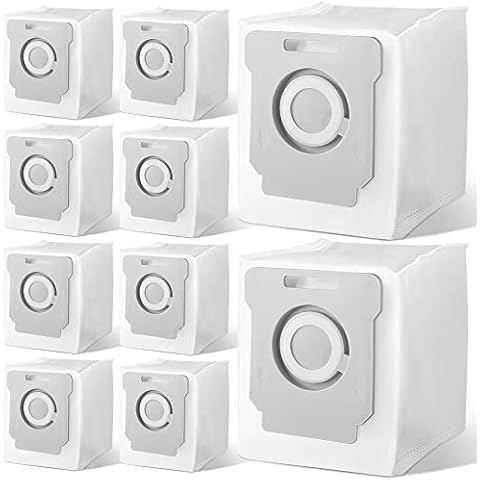 10 Pack Replacement Vacuum Bags for iRobot Roomba i & s & j Series, i3+(3550) i4+(4552) i6+(6550) i7+ i7Plus j7+(7550) i8+(8550) s9 s9+(9550) Vacuum Cleaner, Automatic Dirt Disposal Bags Cover