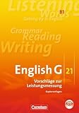 english g21 a6 vorschläge zur leistungsmessung  English G 21 , Ausgabe B G21, B1 Band 1: 5. Schuljahr , Vorschläge zur Leistungsmessung (Klassenarbeiten , Schulaufgaben ) Kopiervorlagen mit CD (inhaltlich identisch mit 31528-4) ISBN: 978-3-06-031527-7 (G 21)