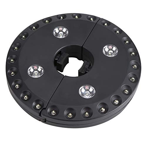 Patio Umbrella Light - Outdoor Umbrella Pole 28 Led Light Garden Yard Patio Lawn Camping Night Lamp (Color : Black)