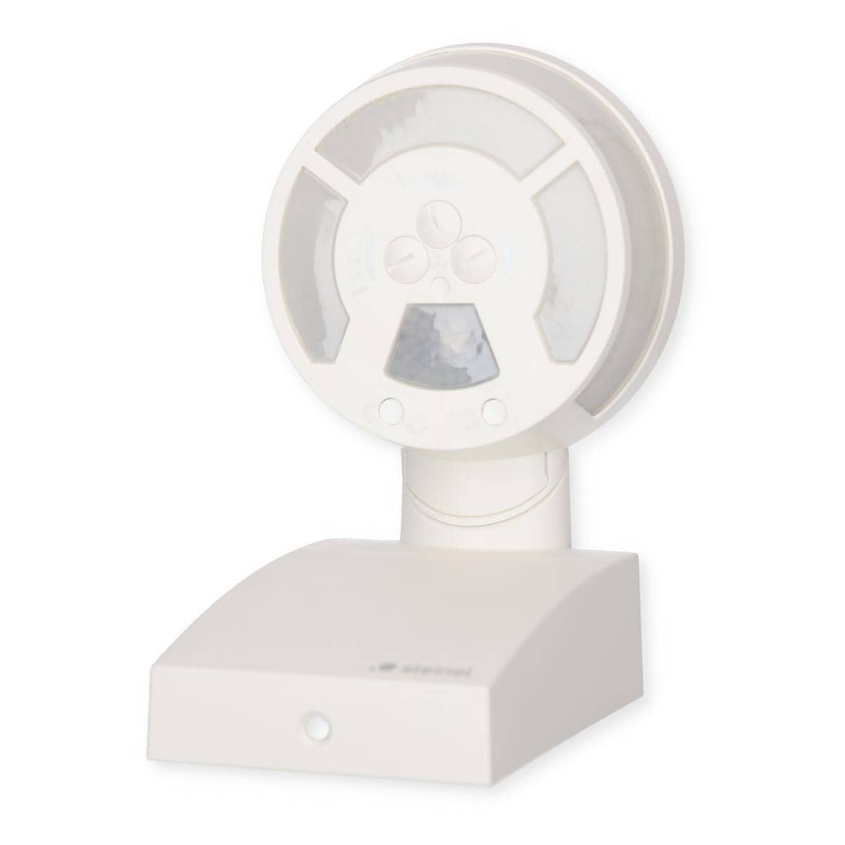 Steinel sensIQ Sensor de movimiento por infrarrojos, en color blanco, con consumo de 2500 W, rango de detección de 300°,alcance de 20 metros,luz continua,soporte de pared esquinero y mando a distancia
