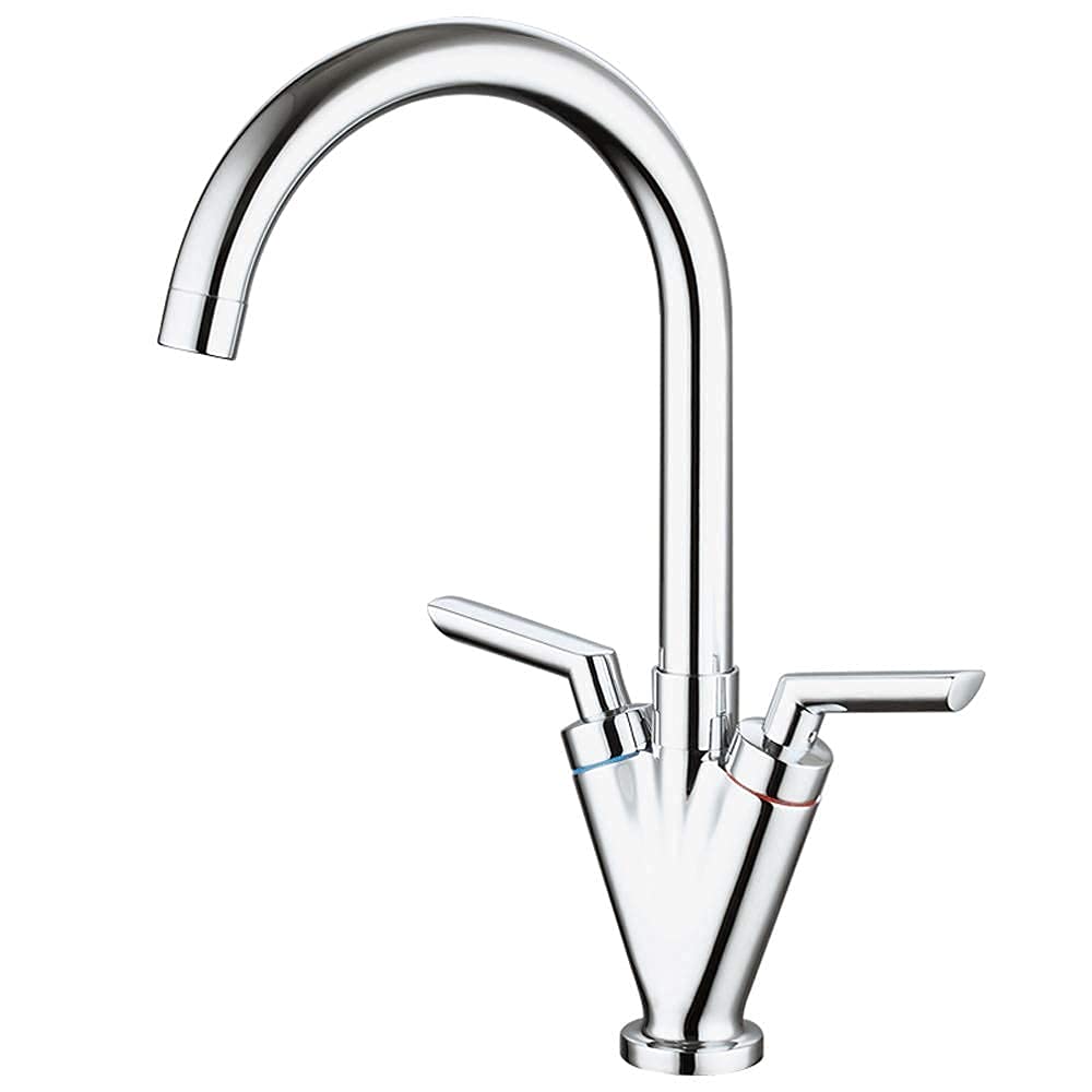 OIFAODAO Water tap, Contemporary Modern Swivel Spout Chrome, Sink Mixer Monobloc Faucet