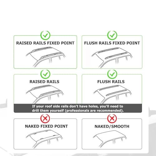 Barres de toit Jeep Compass 2011-2016 fixes pour transport de canoës