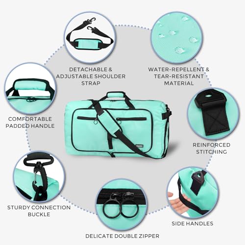 Image of Fmeida 65L Duffle Bag Foldable Travel Duffel Bags for Men Women Travel Bag