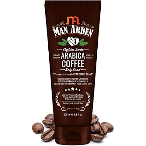 Man Arden Caffeine Series Arabica Coffee Body Scrub - From Real Coffee Beans | Tan Removal | No Paraben & SLS - 200ml Cover