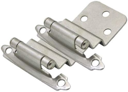 25 Pair Pack - Cosmas 17128-SN Satin Nickel Cabinet Hinge 3/8" Inset [17128-SN] - 50 Total Hinges