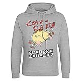 Photo Gallery cow and chicken licenza ufficiale balloon epic felpa con cappuccio (heather grigio), large Photo Gallery cow and chicken licenza ufficiale balloon epic felpa con cappuccio (heather grigio), large