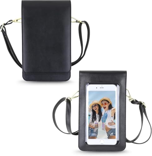 Gear Beast Crossbody Cell Phone Purse with Touchscreen Window Phone Pocket, Lightweight Shoulder Bag with RFID Protection and Adjustable Strap (Black)2