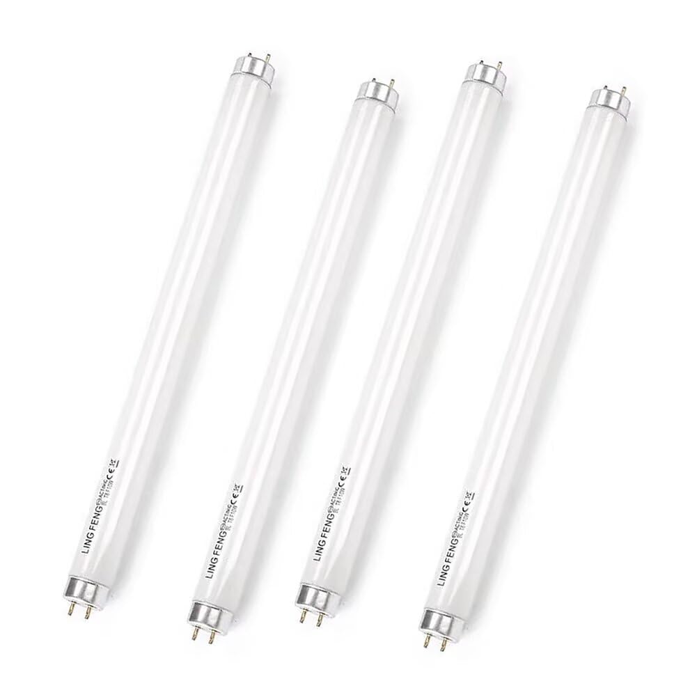 4 Pack 18W Fluorescent Tube, T8 Cool White 6500K, Size 600mm, G13 Base Low Energy Consumption Tube Light, Emergency Energy Saving Light for Kitchen, Bathroom, Cabinet, Garage