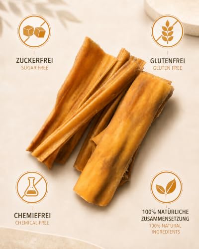 GUSTO PETS Getrocknete Ziegenhaut für Hunde 80g - 100% Ziege, natürlicher Kauartikel, Leicht Verdaulich, Für Empfindliche Hunde, Ohne Zusatzstoffe - Hergestellt in der EU