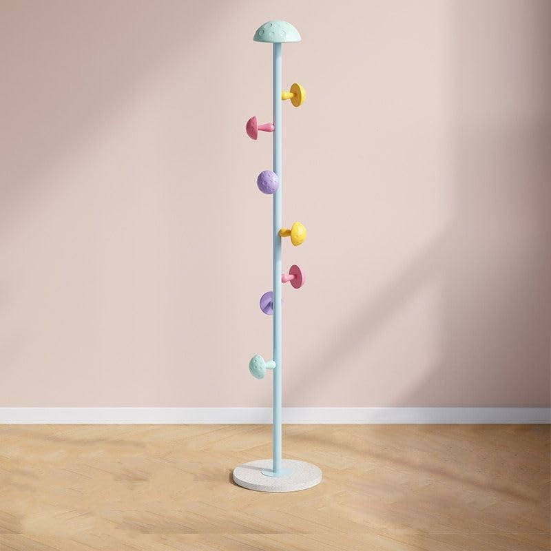 Image of HomeCloud Heavy-Duty Steel Coat Hanging Stand for Home & Boutiques-Freestanding Clothes Hanger Rack for Coats, Jackets, Hats, Bags & Daily Garments (Skyblue)
