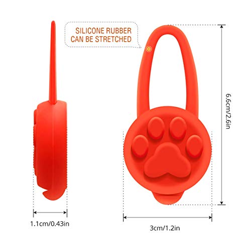 iPobie 5 Stück Leuchtende Hundeanhänger, Sicherheitshalsband aus Silikon, LED-Anhänger, Blinklicht, für Läufer, Nachtwanderungen