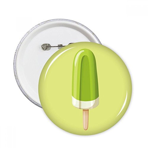 Crème glacée sucrée sur un badge vert haricot mungo pour égayer vos tenues d'été