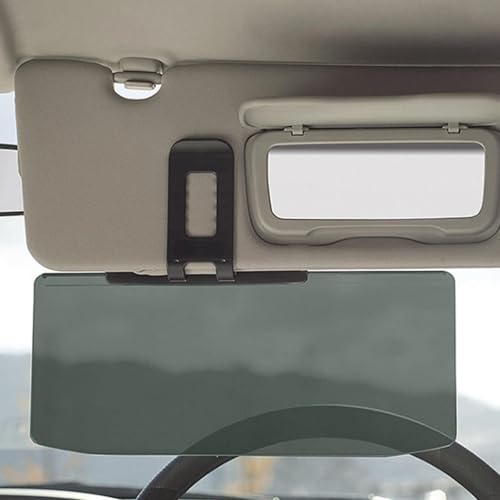 車用 サンバイザー 日よけ カーバイザー 車用 サンシェード 昼夜兼用 ダブルスクリーン UVカット 偏光 紫外線 日差し 反射光 日除け 偏光板 車 日差し バイザー 眩しさ避け トラック用品 取り付け簡単 (単色)