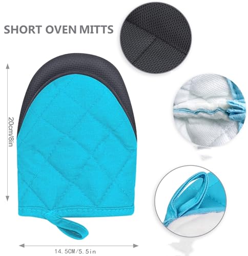 Guanti da cottura resistenti al calore (2 pezzi), antiscivolo, adatti per forno e microonde, resistono fino a 260°C (500°F), ideali per pasticceria, cucina - immagine 3