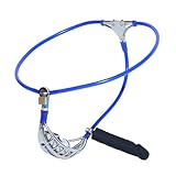 RUPIPI Male Strict Chastity Belt Unoticeable Chastity Underwear for Men Restraining Bongdage with Removable Anal Plugs Male Bandage Pants Slave Tool (Large, Blue)