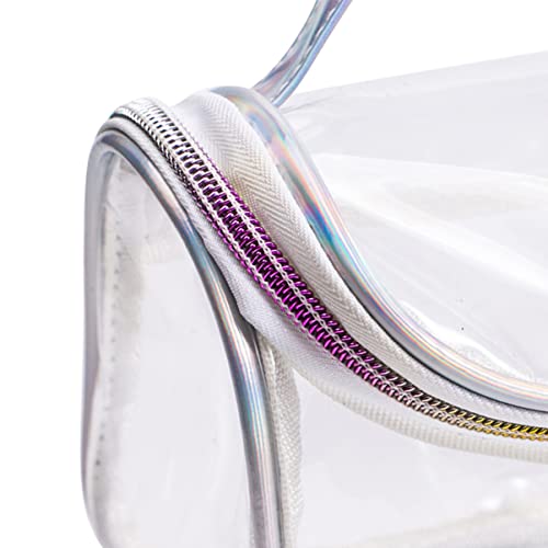 Bolsa de maquillaje transparente portátil: neceser de viaje con cierre 3