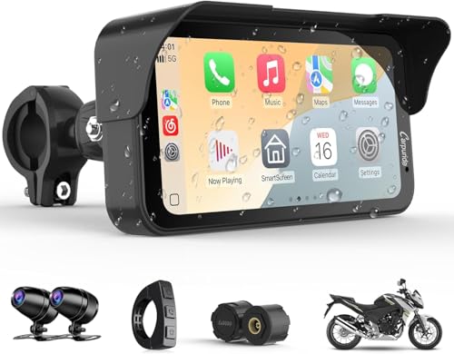 CARPURIDE W603DT Moto CarPlay 6,3" Android Auto TPMS Dash Cam